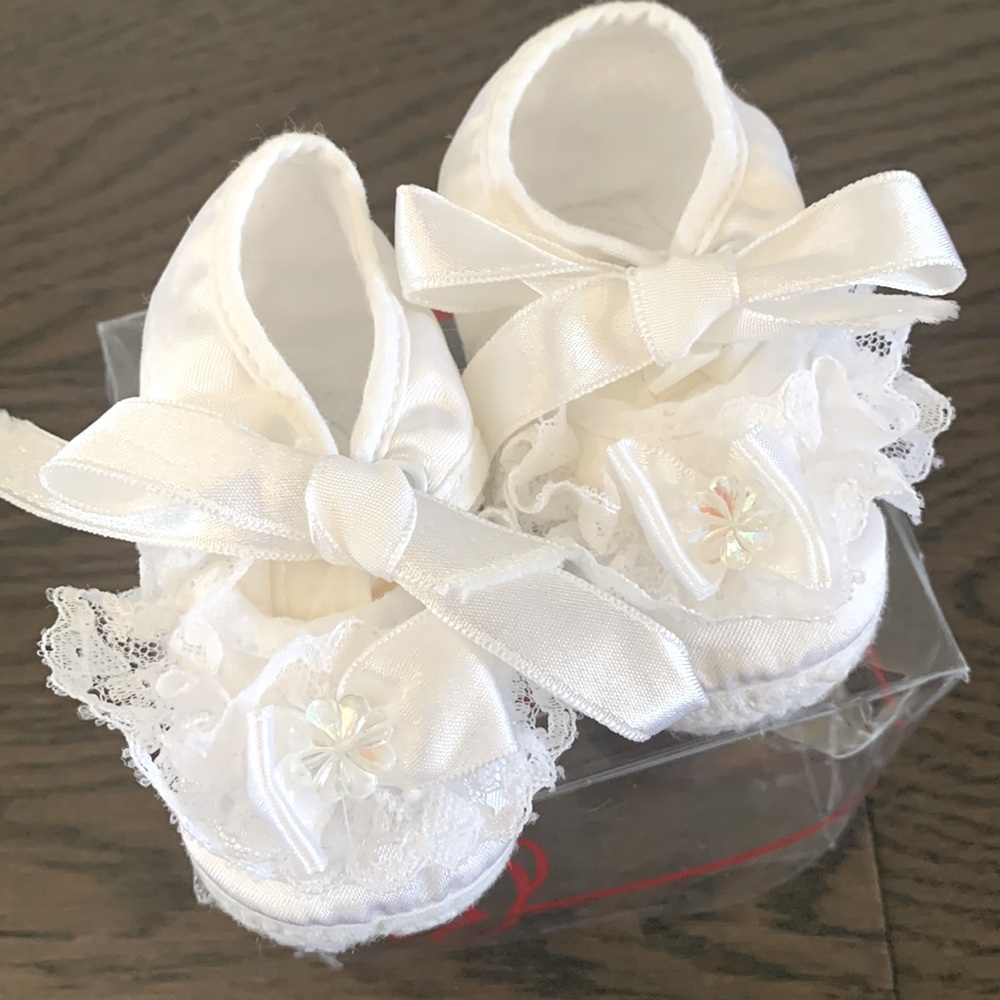 Baby Satin & Lace Shoes